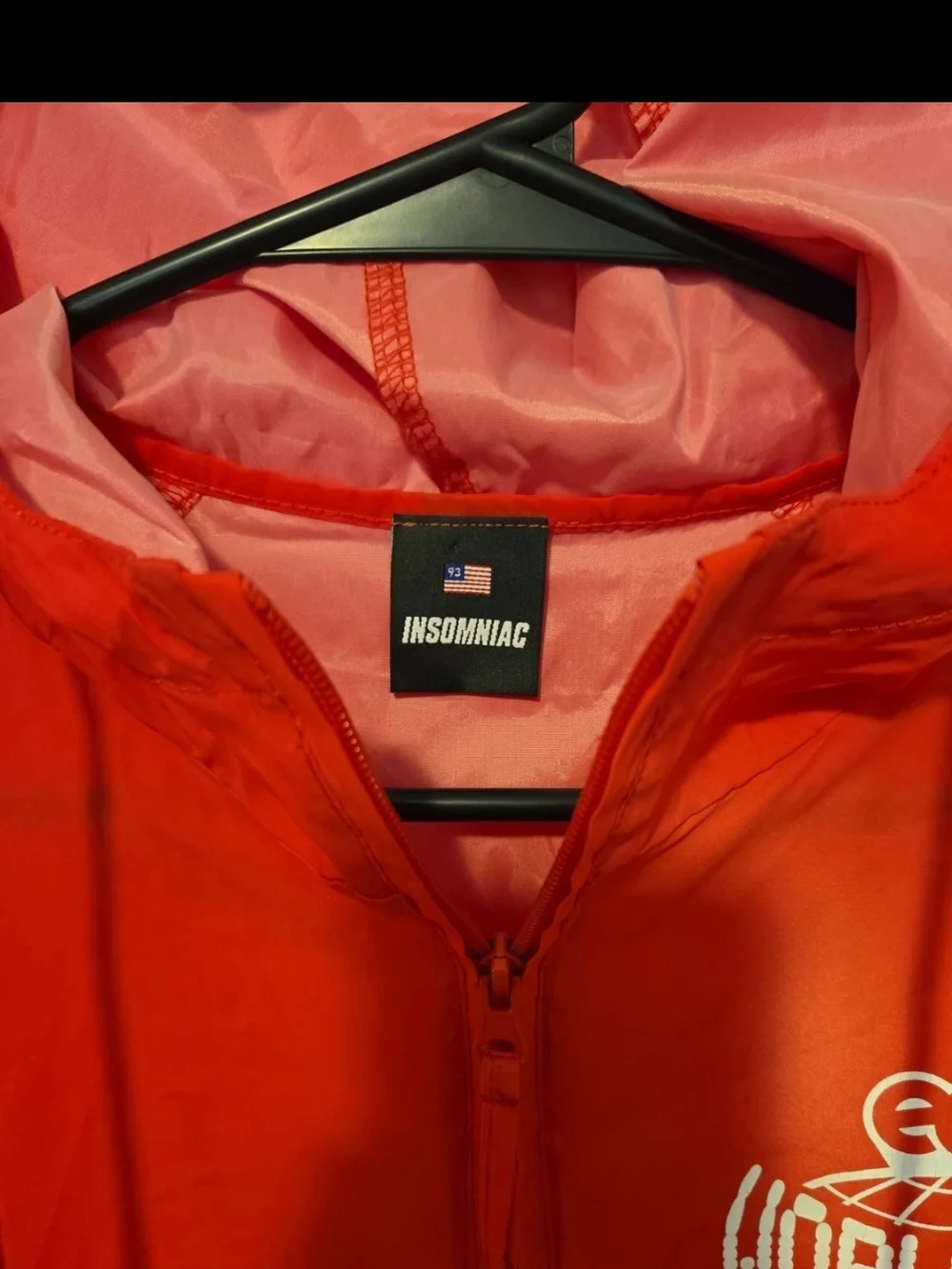 EDC Electri daisy Carnival MED Red Hooded Rain Anorak,insomniac,xlnt.